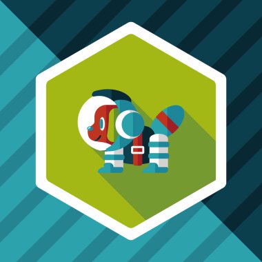 Uzun Gölge, eps10 ile alan köpek düz simgesi