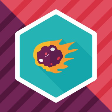 Uzun Gölge, eps10 ile alan göktaşı düz simgesi