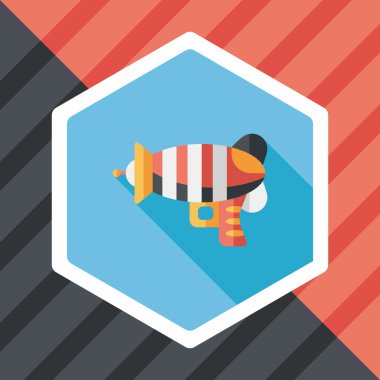 Uzun Gölge, eps10 ile alan silah düz simgesi