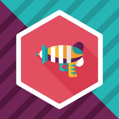 Uzun Gölge, eps10 ile alan silah düz simgesi