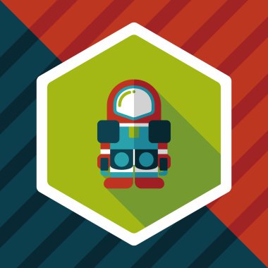 Uzun Gölge, eps10 ile uzay astronot düz simgesi