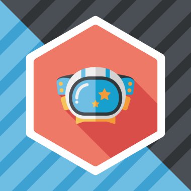 Uzun Gölge, eps10 ile uzay astronot düz simgesi