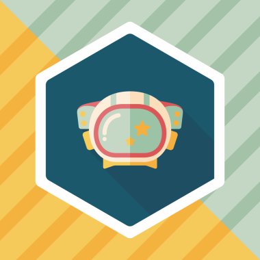 Uzun Gölge, eps10 ile uzay astronot düz simgesi