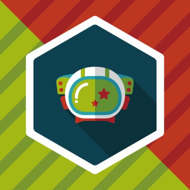 Uzun Gölge, eps10 ile uzay astronot düz simgesi