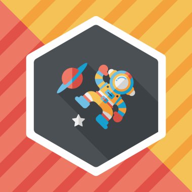 Uzun Gölge, eps10 ile uzay astronot düz simgesi