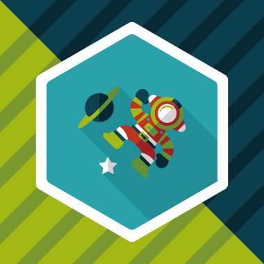 Uzun Gölge, eps10 ile uzay astronot düz simgesi