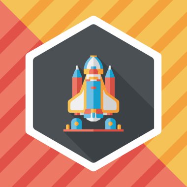 Uzun Gölge, eps10 ile alan roket düz simgesi