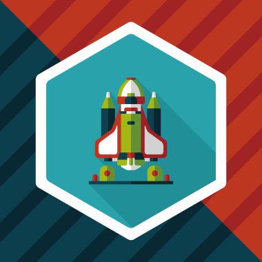 Uzun Gölge, eps10 ile alan roket düz simgesi