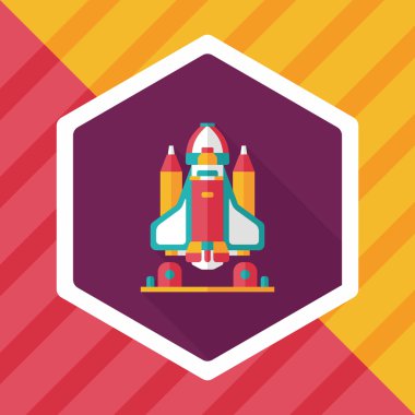 Uzun Gölge, eps10 ile alan roket düz simgesi