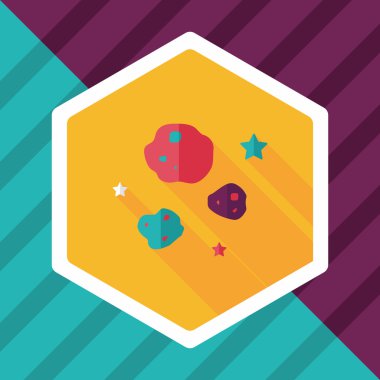 Uzun Gölge, eps10 ile alan göktaşı düz simgesi