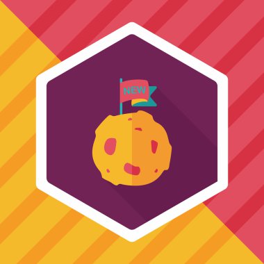 Uzun Gölge, eps10 ile alan gezegen düz simgesi