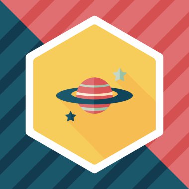 Uzun Gölge, eps10 ile alan gezegen düz simgesi