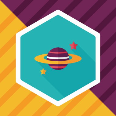 Uzun Gölge, eps10 ile alan gezegen düz simgesi