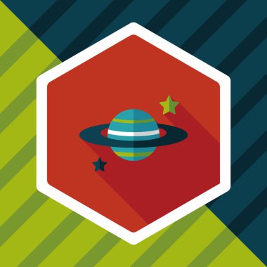 Uzun Gölge, eps10 ile alan gezegen düz simgesi