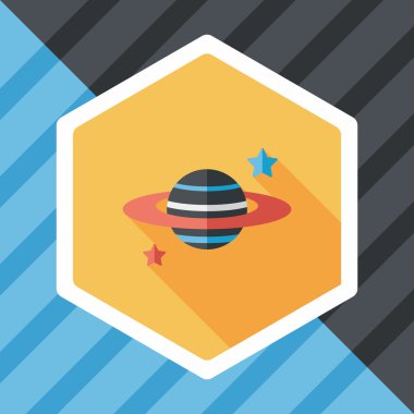 Uzun Gölge, eps10 ile alan gezegen düz simgesi