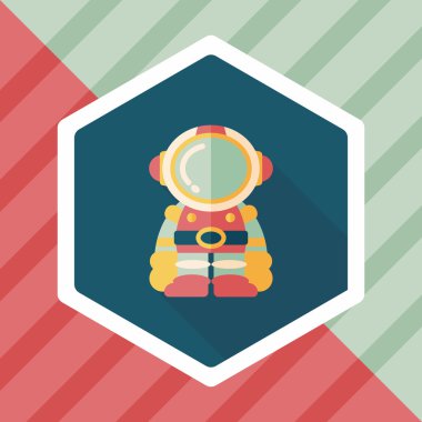 Uzun Gölge, eps10 ile uzay astronot düz simgesi
