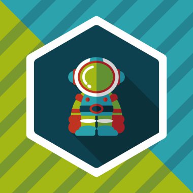 Uzun Gölge, eps10 ile uzay astronot düz simgesi