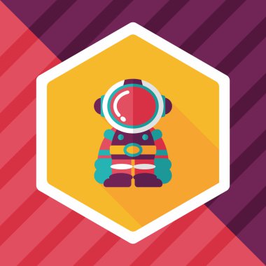 Uzun Gölge, eps10 ile uzay astronot düz simgesi