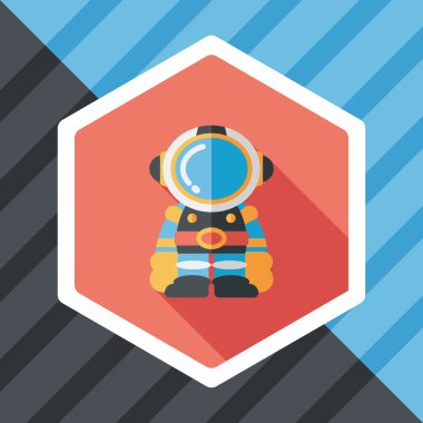 Uzun Gölge, eps10 ile uzay astronot düz simgesi