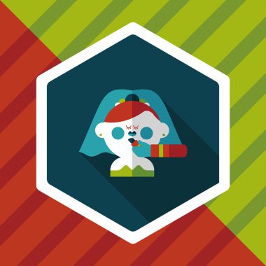 Gelinin düz ikonu, uzun gölgeli, eps10