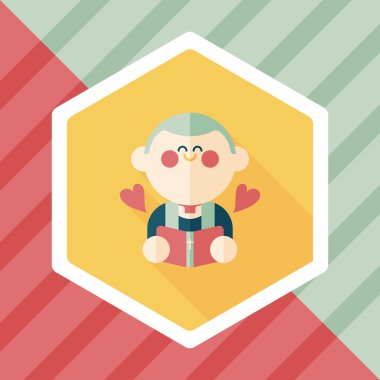 Düğün papazı uzun gölgeli düz ikon, bölüm 10, başkanlık ediyor. 