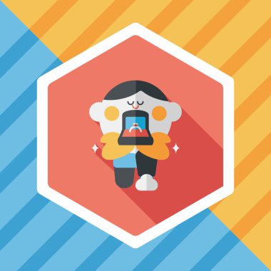 Elmas yüzük düz simgesi ile uzun gölge, eps10 teklif