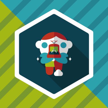 Elmas yüzük düz simgesi ile uzun gölge, eps10 teklif