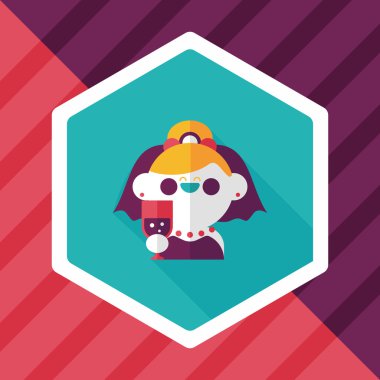 Gelinin düz ikonu, uzun gölgeli, eps10