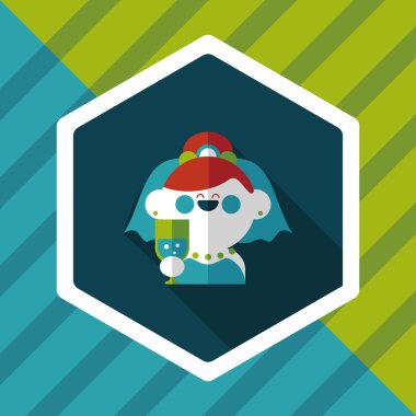 Gelinin düz ikonu, uzun gölgeli, eps10