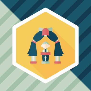 düğün töreni uzun gölge, eps10 düz simgesiyle