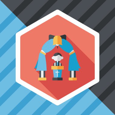 düğün töreni uzun gölge, eps10 düz simgesiyle