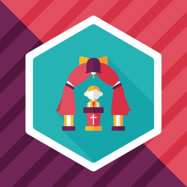 düğün töreni uzun gölge, eps10 düz simgesiyle