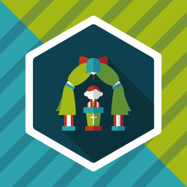 düğün töreni uzun gölge, eps10 düz simgesiyle