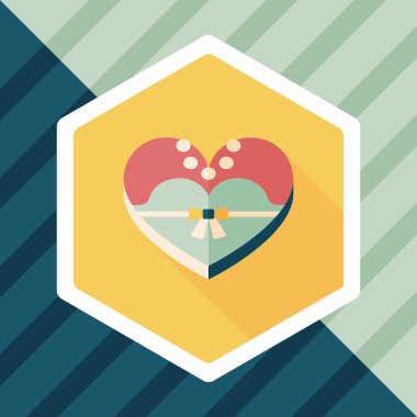 Gelin gelinlik kutu kurabiye uzun düz simgesiyle sh şeklinde