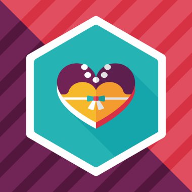 Gelin gelinlik kutu kurabiye uzun düz simgesiyle sh şeklinde