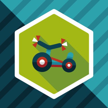 Uzun Gölge, eps10 ile çocuklar bisiklet daha düz simgesi