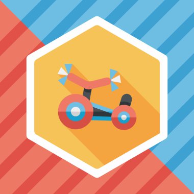 Uzun Gölge, eps10 ile çocuklar bisiklet daha düz simgesi