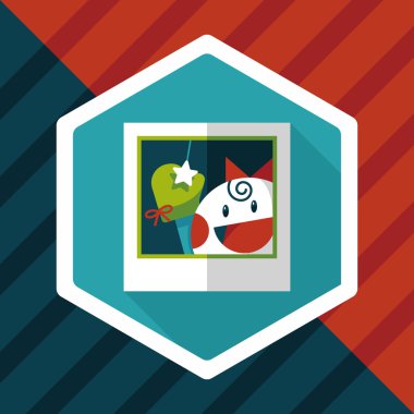 Uzun Gölge, eps10 ile yeni doğan fotoğraf düz simgesi