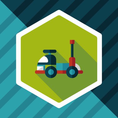 oyuncak araba düz simgesi ile uzun gölge, eps10