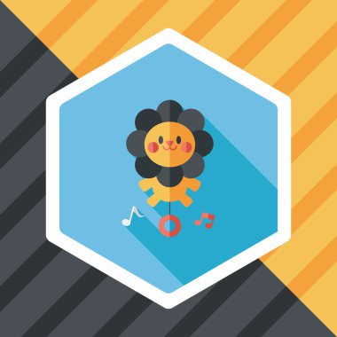 Uzun Gölge, eps10 ile aslan oyuncak düz simgesi