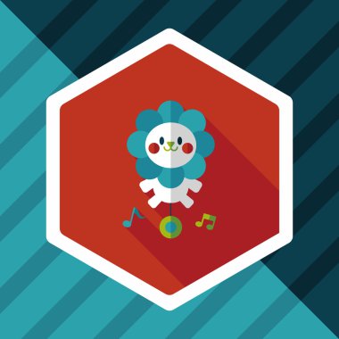 Uzun Gölge, eps10 ile aslan oyuncak düz simgesi