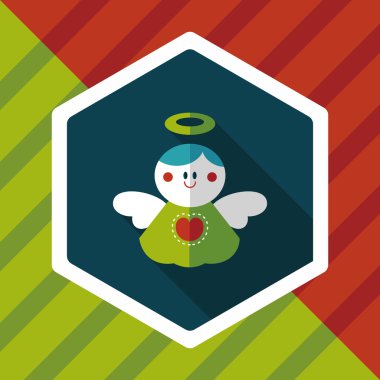 Angel uzun gölge, eps 10 düz simgesi