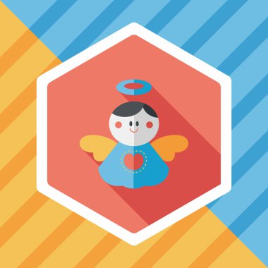 Angel uzun gölge, eps 10 düz simgesi