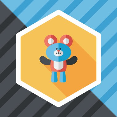 oyuncak ayı uzun gölge, eps10 düz simgesiyle