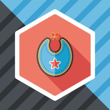 Bebek önlüğü uzun gölge, eps 10 düz simgesiyle