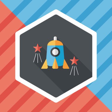 Uzun Gölge, eps10 roket düz simgesi