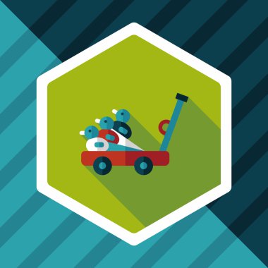 Uzun Gölge, eps10 ile düz simge oyuncak ördek sepeti