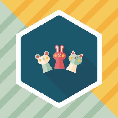 Uzun Gölge, eps10 El kuklası düz simgesi