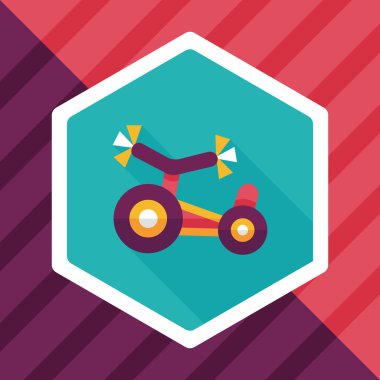 Uzun Gölge, eps10 ile çocuklar bisiklet daha düz simgesi