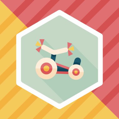 Uzun Gölge, eps10 ile çocuklar bisiklet daha düz simgesi